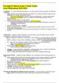 Nursing615 Pharm Exam 3 Study Guide Gout Medications 2023/2024