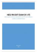 HESI RN EXIT EXAM (V1-V7) - 900 QUESTIONS & ANSWERS WITH RATIONALS  (RATED 98%) BEST UPDATE 2023