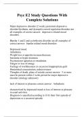 Psyc E2 Study Questions With Complete Solutions