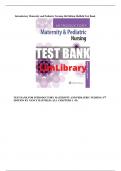 TEST BANK FOR INTRODUCTORY MATERNITY AND PEDIATRIC NURSING 4TH EDITION BY NANCY HATFIELD (ALL CHAPTERS 1 -42 ) 