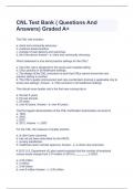 CNL Test Bank ( Questions And Answers) Graded A+