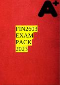 FIN2603 EXAM PACK 2023