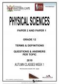 physical science revision work 2