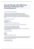 Servsafe Manager 2023-2024 Exam Questions and Answers 100% Correct(Graded A) 