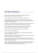 ServSafe Vocabulary Questions & Answers 2023 ( A+ GRADED 100% VERIFIED)
