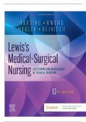 TEST BANK LEWISS MEDICAL -SURGICAL NURSING Assessment And Managment Of Clinical Problems BY (HARDING-KWONG, HANGLER-REINISCH