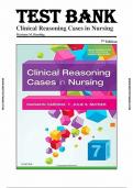 Test Bank For Clinical Reasoning Cases in Nursing 7th Edition by Mariann M. Harding; Julie S. Snyder ISBN:9780323527361, Chapter 1-72 Complete Guide.