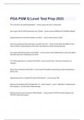 PGA PGM Q Level Test Prep 2023 questions and 100% correct answers