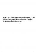 NURS 629 Exam 1 Study Guide | NURS 629 MVU EXAM 1 QUESTIONS AND ANSWERS LATEST 2024 | NURS 629 Peds Questions and Answers & NURS 629 Final Exam Questions With Correct Answers Latest Update 2024-2025 (Graded A+)