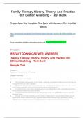 Family Therapy History, Theory, And Practice 6th Edition Gladding – Test Bank To purchase this Complete Test Bank with Answers Click the link Below https://www.quizsol.com/product/family-therapy-history-theory-and-practice-6th-edition-gladding-testbank/ 