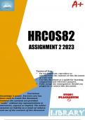HRCOS82 Assignment 2 2023 - DUE 19 June 2023 