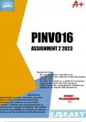 PINV016 Assignment 2 (DETAILED ANSWERS) 2023 (885924) - DUE 18 August 2023, 8:00 AM 