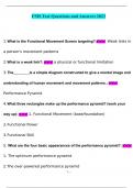 FMS Testing 2023 Questions and Answers (Verified Answers)