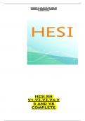 HESI RN V1,V2,V3,V4,V5 AND V8 COMPLETE EXAMS QUESTIONS & ANSWERS ALL 100% CORRECT