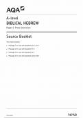 AQA A LEVEL BIBILICAL HEBREW INSERT 2 2023 (7677/2: Prose Literature)