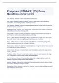 Equipment (CPDT-KA) (5%) Exam Questions and Answers