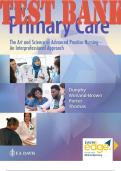 TEST BANK for Primary Care: The Art and Science of Advanced Practice Nursing - and Interprofessional Approach 6th Edition by Dunphy, Winland-Brown and Porter. ISBN-13 978-1719644655. (Complete Chapters 1-82)