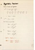 Lecture Notes on Hyperbolic Functions