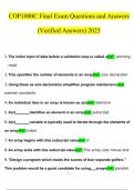 COP1000C Final Exam  questions and answers latest 2023 - 2024 [100% correct answers]