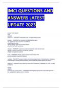 IMCI QUESTIONS AND  ANSWERS LATEST  UPDATE 2023