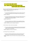 ATI CAPSTONE MED SURG 100 + NEW UPDATED EXAM PRACTICE QUESTIONS AND ANSWERS