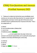 CPHQ Test questions and answers latest 2023 - 2024 [100% correct answers]