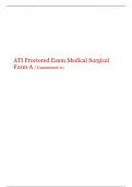 ATI Proctored Exam Medical Surgical Form A / Guaranteed A+