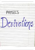 Physics Derivations 