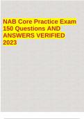 NAB CORE ACTUAL EXAM LATEST GUIDE SOLUTION QUESTIONS AND CORREC