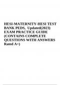 MATERNITY HESI EXAM QUESTIONS WITH ANSWERS | LATEST UPDATE 2023-2024 GRADED A+