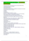 NHA Line of Service Exam  ANSWERS POSSIBLE TESTED QUESTIONS WITH COMPLETE SOLUTION(A facility which takes care of patients who do not require skilled nursing:.....)