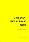 CMY2601 EXAM PACK