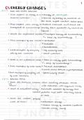 Grade 9 AQA Specification Concise notes for Combined Science Higher Chemistry : Energy Changes  - Paper 2