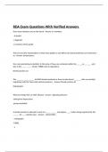 RDA Exam Questions With Verified Answers 