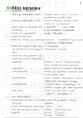 Grade 9 AQA Specification Concise notes for Combined Science Higher Biology  :  Cell Biology  - Paper 1