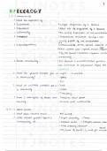  Grade 9 AQA Specification Concise notes for Combined Science Higher Biology :  Ecology  - Paper 2