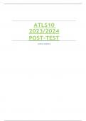 Exam (elaborations) ATLS10 2023/2024 POST-TEST LATEST UPDATE