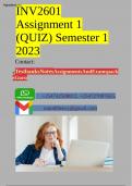 INV2601 Assignment 1 (QUIZ) Semester 1 2023