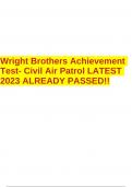 Wright Brothers Achievement Test- Civil Air Patrol LATEST 2023 ALREADY PASSED!!