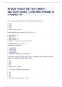 AFOQT PRACTICE TEST (MATH SECTION) QUESTIONS AND ANSWERS GRADED A+