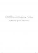NURS 6501 Advanced Pathophysiology Final Exam N/B: Correct Question and Answers