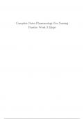 Complete Notes Pharmacology For Nursing Practice Week 3 Edapt