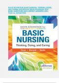 DAVIS ADVANTAGE BASIC NURSING: THINKING, DOING, AND CARING 3RD EDITION TREAS WILKINSON TEST BANK  QUESTIONS AND CORRECT ANSWERS 100% PASS |A+ GURANTEED