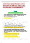 ATI PROTOCORED COMMUNITY HEALTH WITH UPDATED VERSIONS (1-10) LATEST REVISION QUESTIONS AND ANSWERS