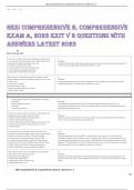 HESI COMPREHENSIVE B, COMPREHENSIVE EXAM A, 2023 EXIT V 2 QUESTIONS WITH ANSWERS LATEST 2023