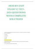 hesi rn exit exam v2 2023-2024 questions  and answers with complete solutions