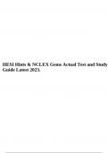 HESI Hints & NCLEX Gems Questions and Answers 2023 & HESI Hints & NCLEX Gems Actual Test and Study Guide Latest 2023.