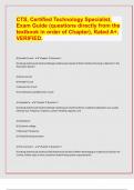 CTS, Certified Technology Specialist, Exam Guide (questions directly from the textbook in order of Chapter), Rated A+. VERIFIED.