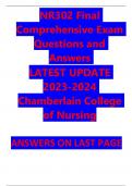 NR302 Final  Comprehensive Exam  Questions and Answers  LATEST UPDATE  2023-2024 Chamberlain College of Nursing ANSWERS ON LAST PAGE