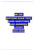 NR 599  MIDTERM EXAM TEST  BANK QUESTIONS  AND ANSWERS LATEST  2023-2024